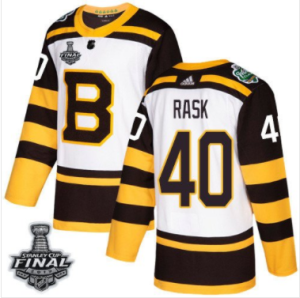 Bruins #40 Tuukka Rask Weiß Classic 2019 Stanley Cup Final Stitched